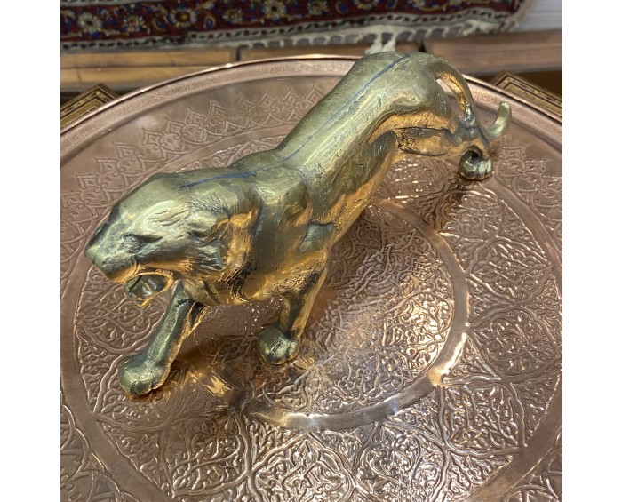 Majestic Ferocity: Handmade Brass Tiger Figure- 11 Cm / 4.3 inches, DRVS0067