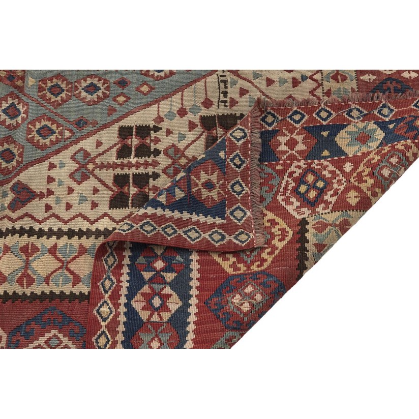 3.4x4.4 feet Kilim,3x4 Kilim Rug,Turkish Kilim Rug,Oushak Kilim