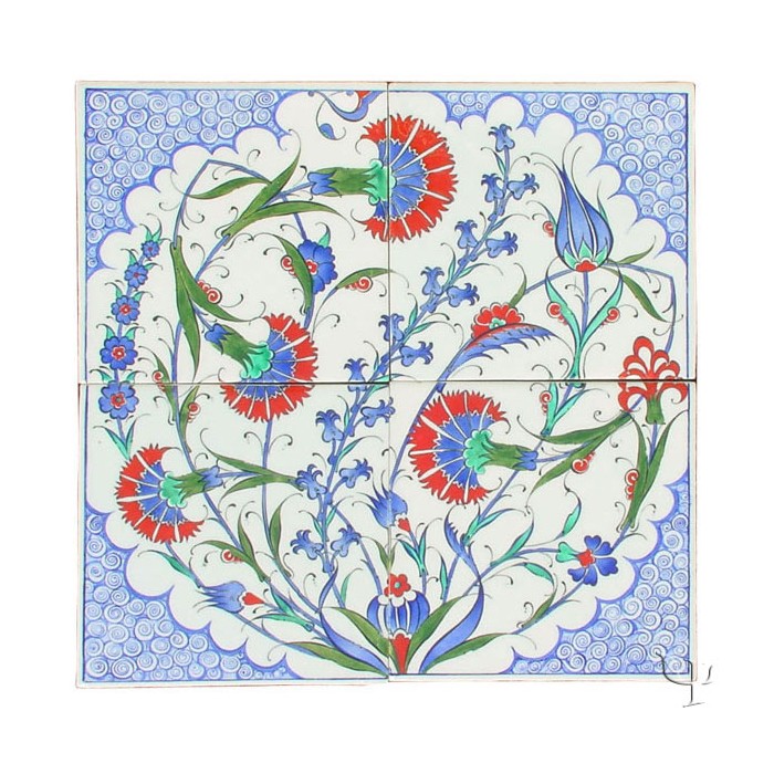 Iznik Tile Panel - Quartz