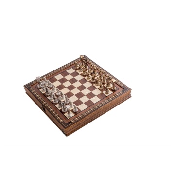 20.5 Inches Istanbul Chess Set Walnut - Mother of Pearl inlaid Chess B –  Craftsoy