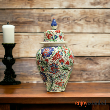 HANDMADE TURKISH TEA SET, IZNIK CERAMICS&COPPER