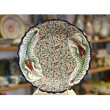 Ceramic Plate 21cm / 27cm / 33cm, Handmade Turkish Ceramic Plate, Hand  Painted, Microwave Safe, Lead-free, Food-safe, Handmade Pottery 