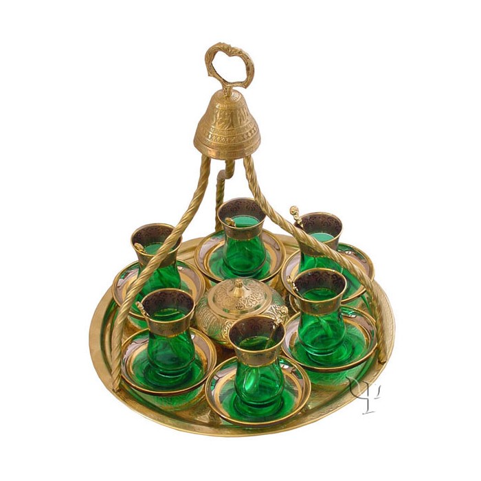 Turkish Brass Tea Set