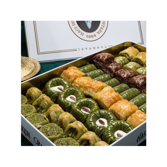 Pistachio Baklava Assortment Xl Metal Box