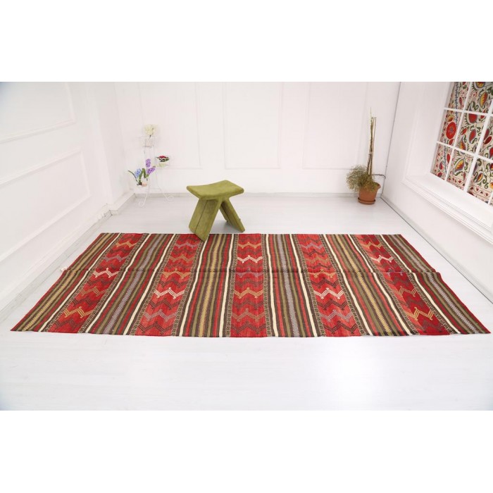 Anatolian Kilim Rug- 5'X10.3'/1.5X3.2 Mt.