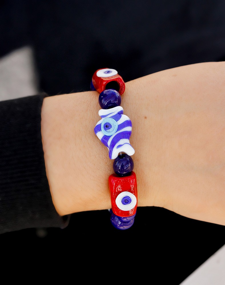 Evil Eye Bracelet (glass beads)