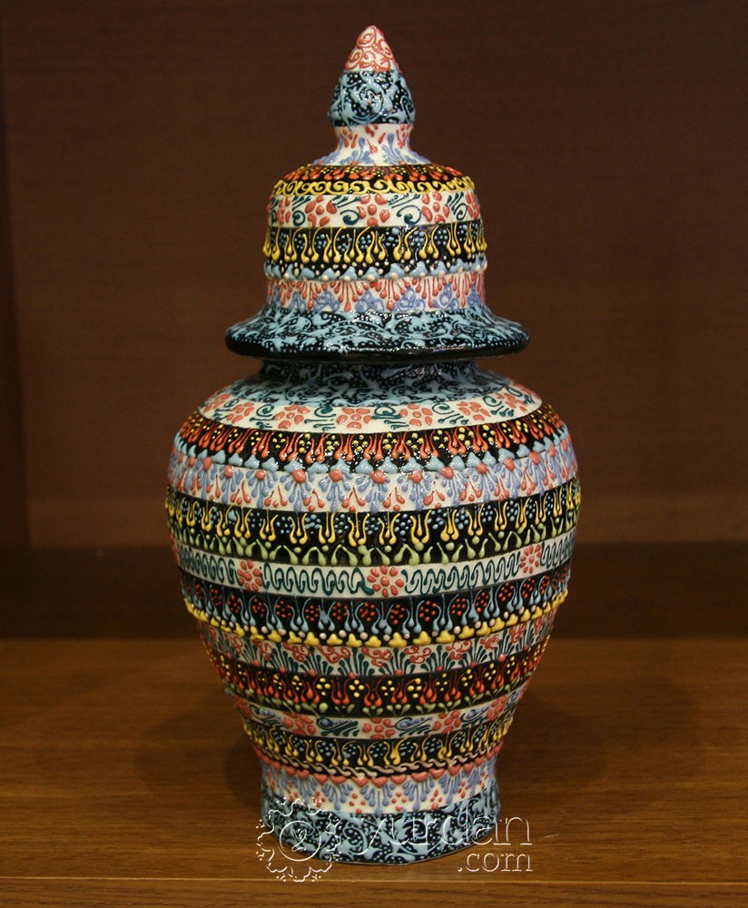 Iznik Design Ceramic Jar - enjoyistanbul.com