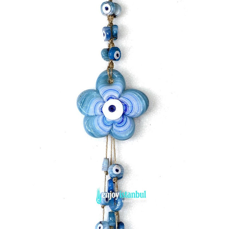 Handmade Evil Eye Wall Hanging 41 Protective Amulet Beads With Daisy Enjoyistanbul Com