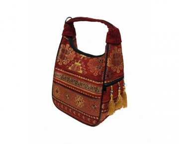 Fabric Bag with Kilim Motif