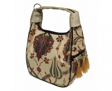 Fabric Bag with Tulip Motif