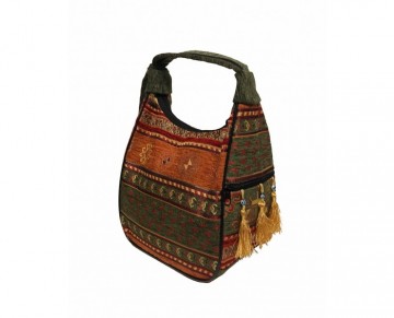 Fabric Bag with Kilim Motif