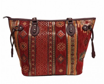 Fabric Bag with Kilim Motif