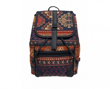 Backpack with Traditional Turkish Kilim Motifs