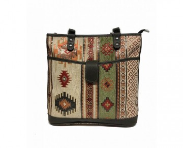 Handbag with Traditional Turkish Kilim Motif