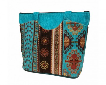 Handbag with Traditional Turkish Kilim Motif