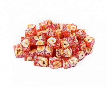 Turkish Delight with Orange and Hazelnut 250 Gr