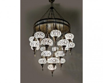 Mosaic Chandelier with 25 Globes