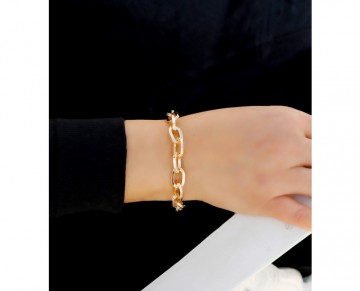 Thick Chain Bracelet-Brass Chain Bracelet-Fashion Charms-Jewelry for Girls&Women