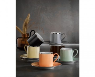 Porcelain Coffee Cup Set - Dream Colored