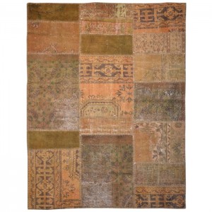 Overdyed Vintage Patchwork Rug - 5.1'X6.6'/1.6X2 Mt.