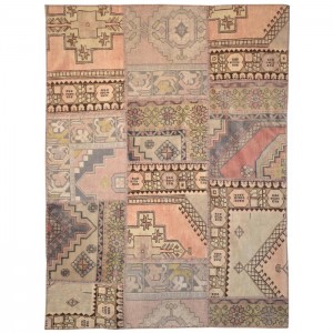 Natural Vintage Patchwork Rug - 5.1'X6.8'/1.6X2.1 Mt.