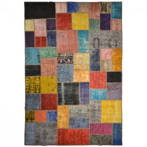 Overdyed Vintage Patchwork Rug - 5.6'X8.2'/1.7X2.5 Mt.