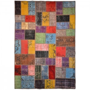 Overdyed Vintage Patchwork Rug - 5.7'X8.2'/1.8X2.5 Mt.