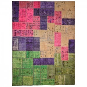 Overdyed Vintage Patchwork Rug - 5.9'X7.9'/1.8X2.4 Mt.