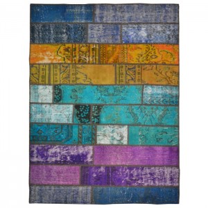 Overdyed Vintage Patchwork Rug - 4.9'X6.6'/1.5X2 Mt.