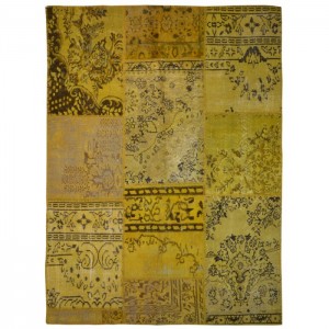 Overdyed Vintage Patchwork Rug - 5'X6.7'/1.5X2 Mt.