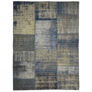 Overdyed Vintage Patchwork Rug - 5'X6.7'/1.5X2 Mt.