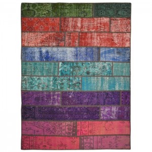 Overdyed Vintage Patchwork Rug - 5.1'X6.8'/1.6X2.1 Mt.