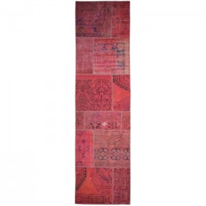 Overdyed Vintage Patchwork Rug - 2.8'X10.1'/0.8X3.1 Mt.