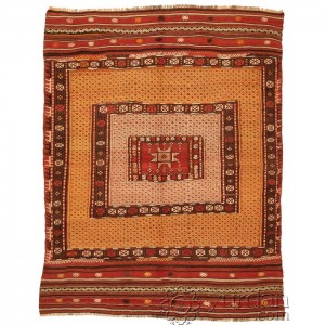 Turkish Kilim Cicim- 4.6'X5.9'/1.4X1.8 Mt.