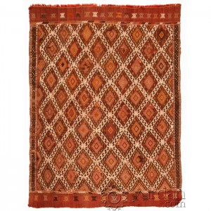 Turkish Kilim Cicim- 4.9'X6.7'/1.5X2.1 Mt.