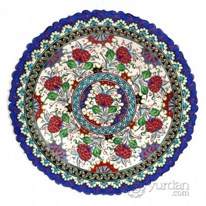 Iznik Design Ceramic Plate - Tulip