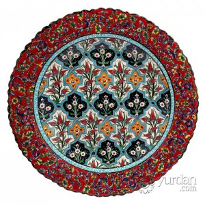 Iznik Design Ceramic Plate - Tulip