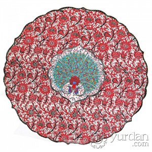 Iznik Design Ceramic Plate - Tezhip and Carnation