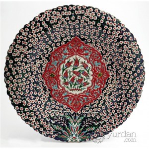 Iznik Design Ceramic Plate - Phosphorous