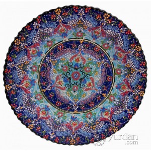 Iznik Design Ceramic Plate - Dantel