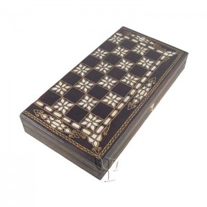 Mother of Pearl Intarsia Backgammon & Checkers Box Set