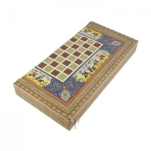 Mother of Pearl Intarsia Backgammon & Checkers Box Set