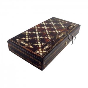 Mother of Pearl Intarsia Backgammon & Checkers Box Set