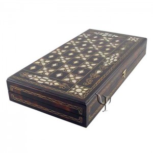 Mother of Pearl Intarsia Backgammon & Checkers Box Set