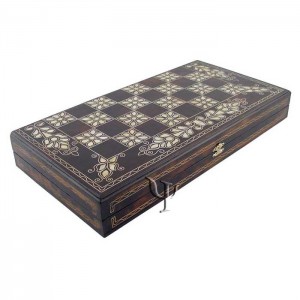 Mother of Pearl Intarsia Backgammon & Checkers Box Set