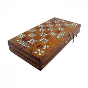 Mother of Pearl Intarsia Backgammon & Checkers Box Set