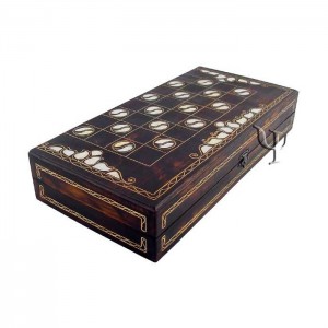 Mother of Pearl Intarsia Backgammon & Checkers Box Set