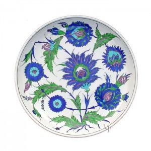 Iznik Design Ceramic Plate - Hatayi Rumi