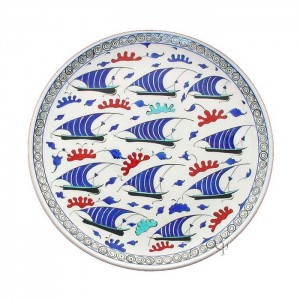 Iznik Design Ceramic Plate - Kalyon