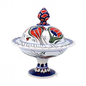 Iznik Design Ceramic Sugar - Bowl